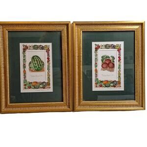 Constance Shryack Hand Painted Vegetable Restrike Prints Signed 1989 Melon Beets